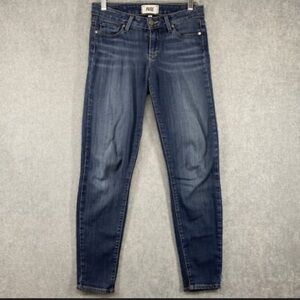 PAIGE Slim Straight Denim Jeans in Faded Blue